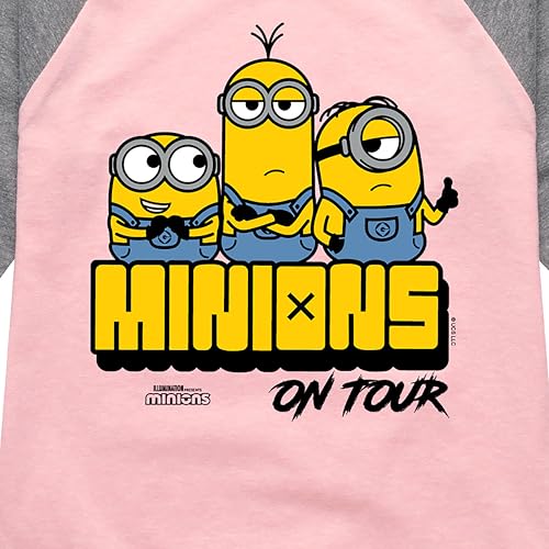 Despicable Me Minions - Minions On Tour - Toddler & Youth Girls Raglan Graphic T-Shirt3