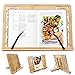 Produktbild Kurtzy Bambus Kochbuchhalter - (33.5 x 24cm) Rezeptbuchhalter mit 5 einstellbaren Rücken - Faltbar Buchständer mit Unterstützenden Klammern - Leseständer für iPad, Tablet, Musiknoten