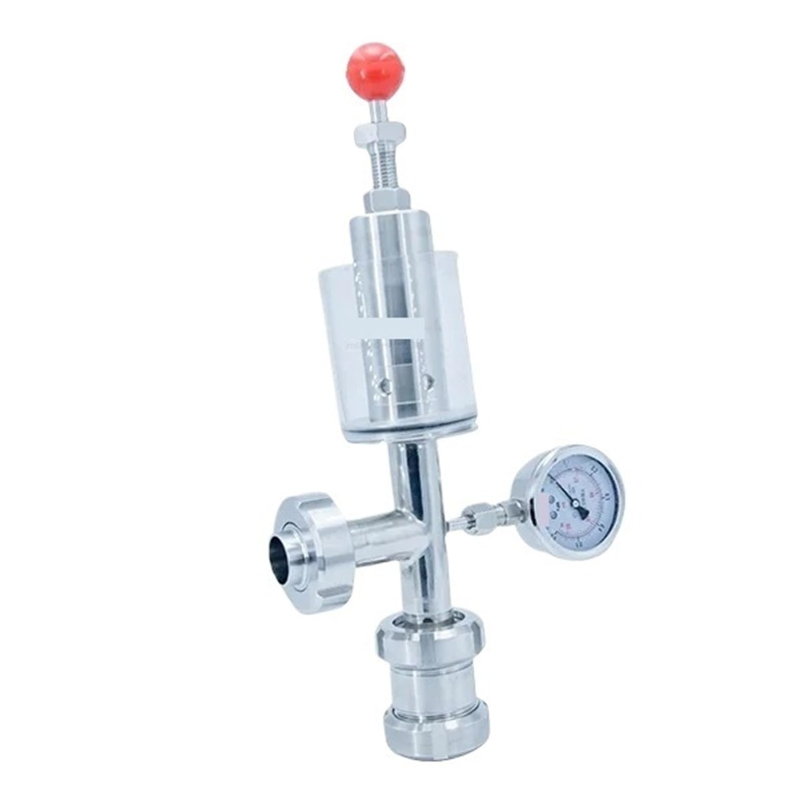 Owytmabq One Color Ss316l Ss304 Sanitary Stainless Steel Manual Air Relief Valve Cross Exhaust For Water Application Pressure Reducing