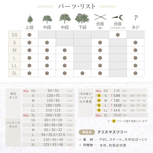7 Life クリスマスツリー 240cm の商品画像 8