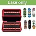 Case Compatible with TECH DECK Ultra DLX Fingerboard 4-Pack, also Holds 38PCS for HOMETALL/for Teak Tuning/for GoldenPlayer/for TIME4DEALS/ for Gr8ware Collectible Mini Skateboards (Red)