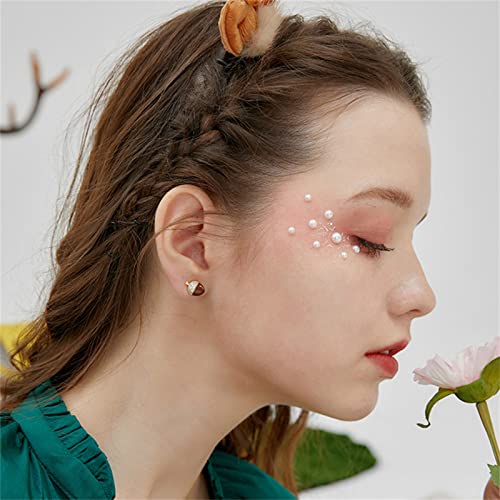 MALOYANVE Fun Squirrel and Pine Cone Stud Earrings Asymmetrical Crystal Nut Squirrel Animal Ear Stud Earrings for Women3