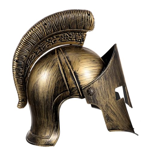 Mikikit Casco Romano Vintage para Disfraz Militar de Hombre Casco de Soldado Cosplay con Detalles Auténticos Resistente y Fácil de Limpiar para Coleccionistas y Fiestas Temáticas