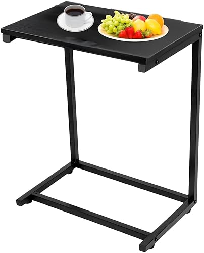 Miniatura 8 de YSSOA Mesa lateral para sofá con superficie de madera dura, 13.75 pulgadas de profundidad x 21.75 pulgadas de ancho x 27 pulgadas de alto, color