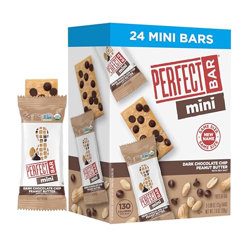 Perfect Bar Mini, Dark Chocolate Chip Peanut Butter Protein Bar, Protein Snack, Snack Bar, Organic,