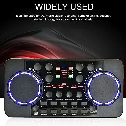 SDFLKAE Live Sound Card V300PRO Sound Card Bluetooth 4.0 Noise Reduction Broadcast Sound Card Mixer Professional Audio Mixer Sound Board for Live Streaming, PC, Recording and Gaming