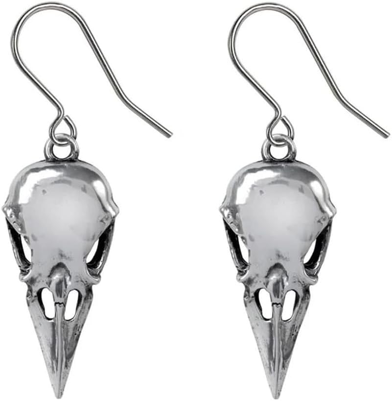 Alchemy Coeur Crane Earrings England Skull Legendary Bird Immortal Grave Gothic