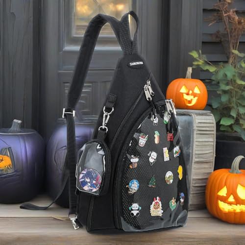 Mens Womens Oxford Ita Bag Pin Display Chest Pack Single Shoulder Bag Sport Backpack Packs Hiking Daypack