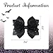 YanJie 2Pcs 3.5'' Glitter Hair Bow Clips Baby Girl Hair Accessories Sparkle Black Bows with Clip Women Fashion Accessory Girls Halloween Outfits