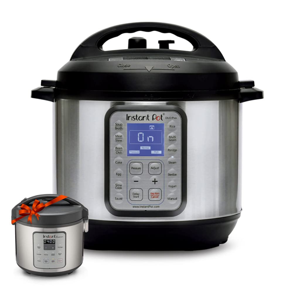 Instant Pot DUO plus 6, 5.7 L (6-Quart), 9-in-1 Electric Programmable Pressure Cooker, Multicooker, 15 smart programs+ Instant Zest Rice And Grain Cooker 20 Cups Cooked (10 Cups Uncooked)