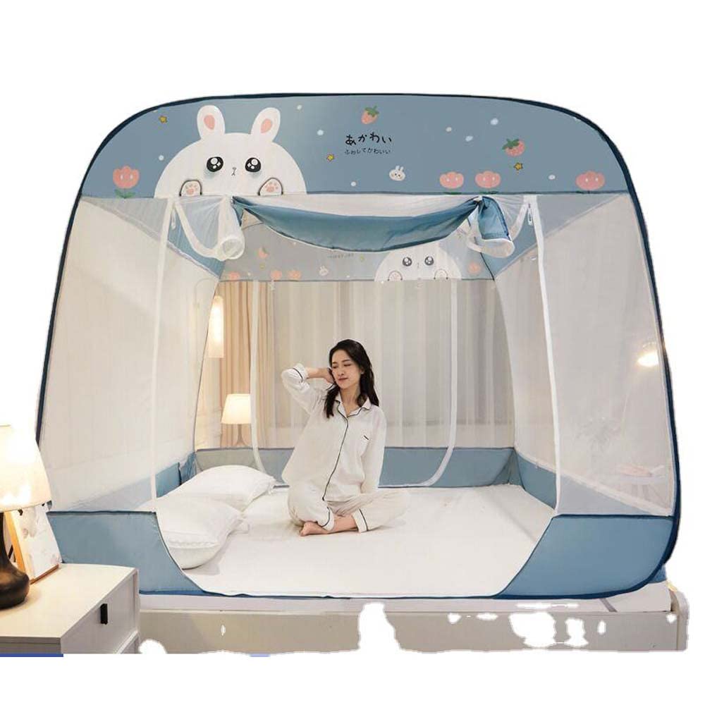 Moskitiera typu pop-up, ochrona przed owadami, przenośna moskitiera podróżna, składana zasłona kempingowa z podwójnymi drzwiami, 1,2 x 2 m, 1