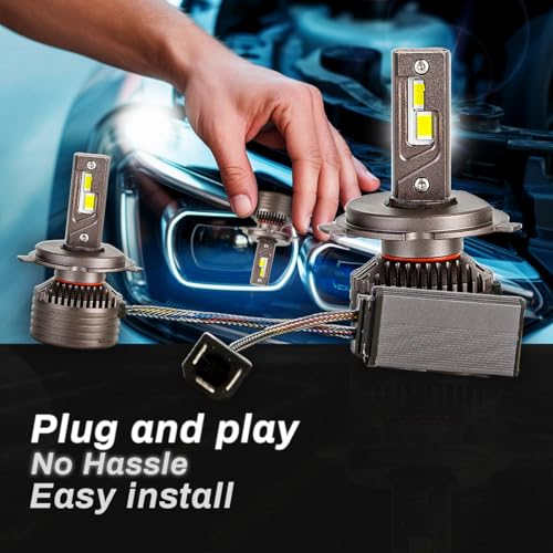 Veth H101 PRO H4 Light Replacement Bulb, 130W 30000 Lumens, 6500K Cool White, Replaces Any H4 Bulb, Fog-Interior-Turn Signal, Turbo Cooling, CANbus Ready, IP68 Waterproof, Plug and Play, Pack of 2 by Veth Automotive - Image 5