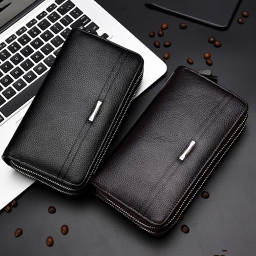 Belluvi Bag for Men, Leather Clutch for Men, Organizer Wrist Bag, Casual Clutch Bag for Men4