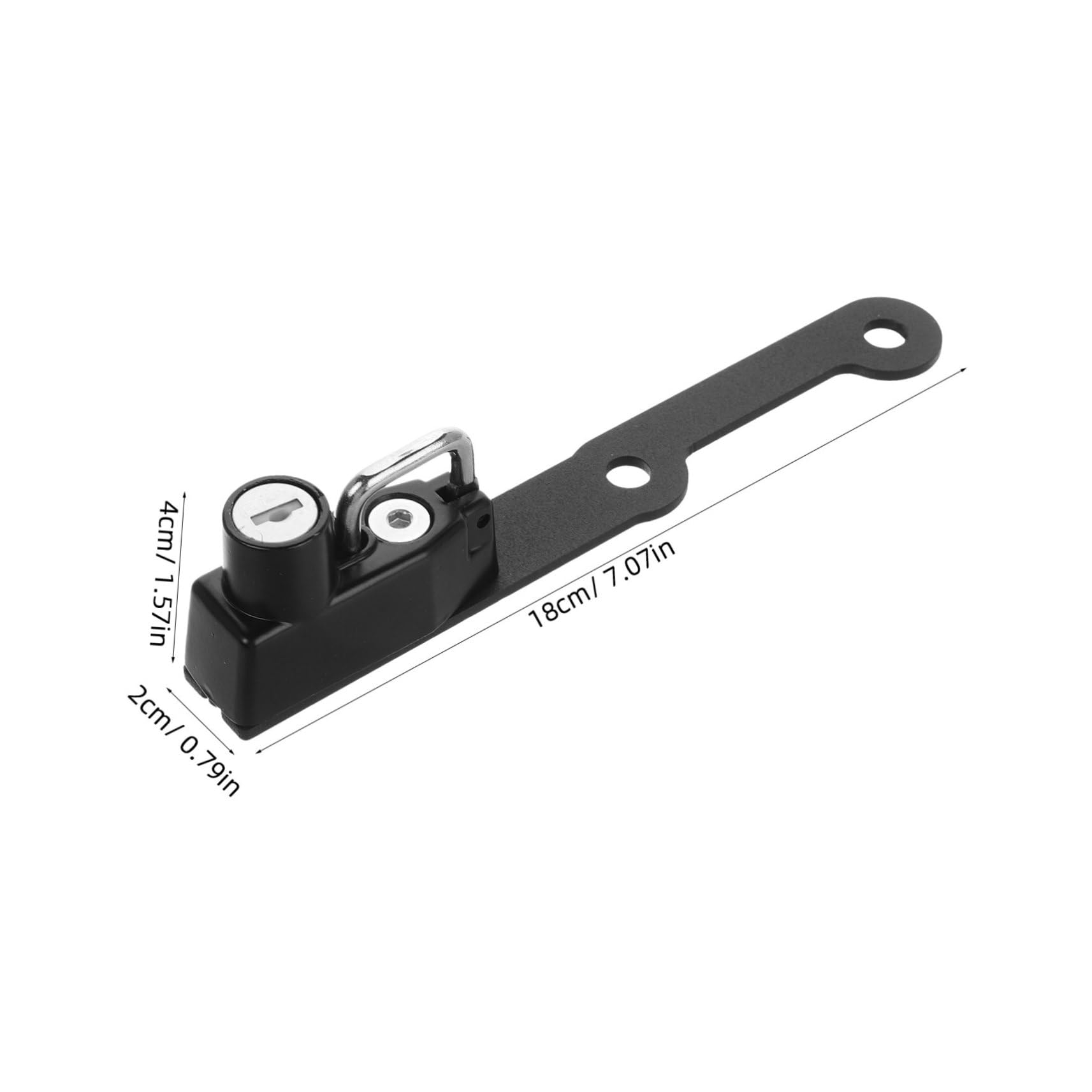 Ciieeo Antivol de Casque de Moto en Métal Noir, Sécurité Antivol pour Casque, Installation Simple, Usage pour Moto