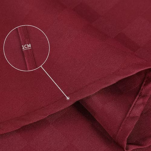 Faironly Checkered Table Cloth Waterproof Wrinkle Resistant Tablecloth Round Square Rectangular Tablecloth For Dining Room Holiday, Burgundy Red, 60 X 84 Inch #TOP5