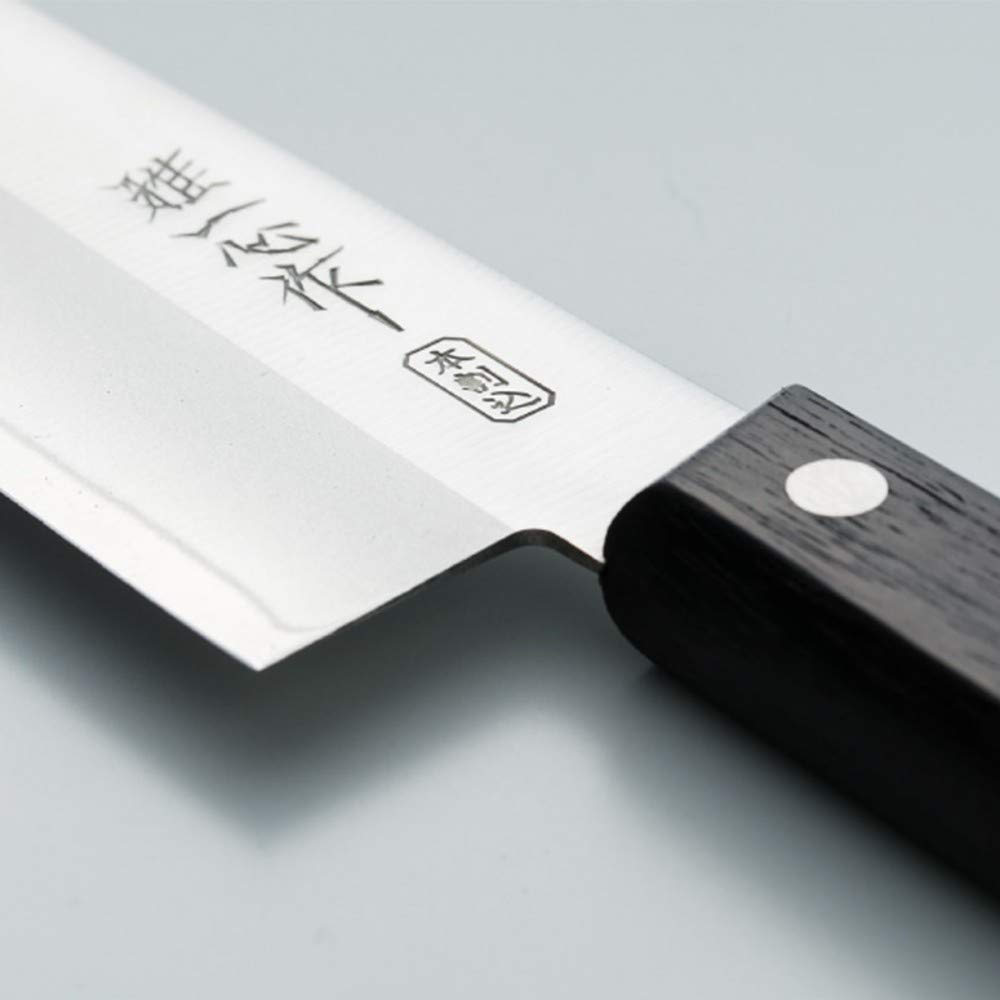 Miyabi Issin Kanetsugu Santoku Messer & Japanischer Stahl AUS-8 & Hoher Kohlenstoff Stahl & Ergonomischer Rosen-Holz Griff, Klinge 170 mm