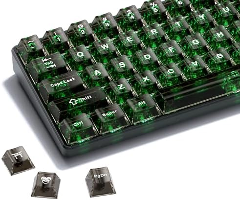Amazon.com: HITIME XVX Clear keycaps, Black Transparent Keycaps 60 65 ...