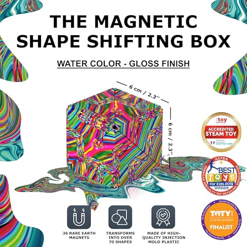 Image of Shashibo DODECA Magnetic Puzzle Cube, Sensory Fidget Toy for Adults & Kids, Stress Relief Fidget Toy for All Ages, Cool Fidget Toys for Desk, Shape Shifting Box, 100+ Possible Shapes