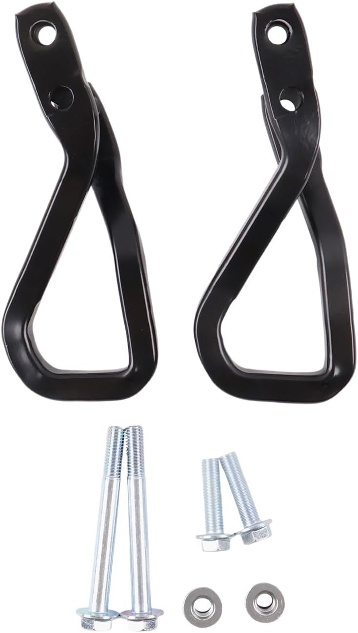 Front Tow Recovery Hooks with Bolts 84195902 84195907 Compatible with GMC Sierra 1500 2019-2021 Car Tow Hook Ring Front Lower Bumper Trailer Ring Steel Alloy Chrome