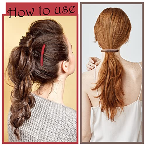 12 Pieces Hair Barrettes For Women Tortoise Shell Hair Barrettes Acetate French Skinny Hair Clip Automatic Ponytail Barrettes For Women Fine Hair Thin Hair Accessories (Elegant Color) #TOP4