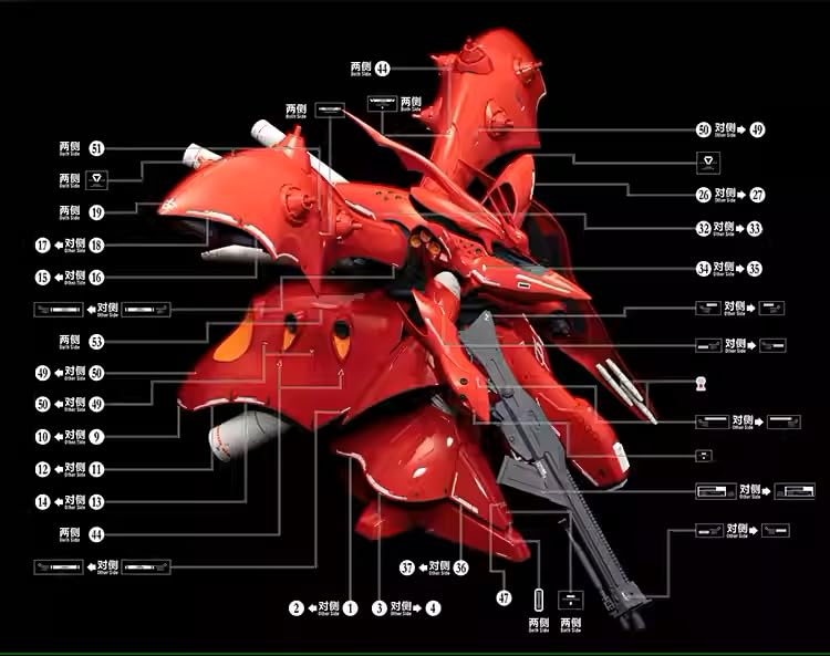 Amazon | ［HG 1：144］MSN-04II ナイチンゲール用 水転写式デカール 2