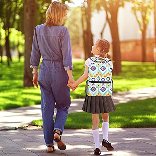 Sac à dos bohème multicolore matelassé pour ordinateur portable