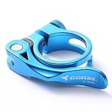 Corki Quick Release Bicycle Seatpost Clamp Sandblasting Anodised Aluminum Alloy 31.8MM/34.9MM Black/Red/Blue KC89