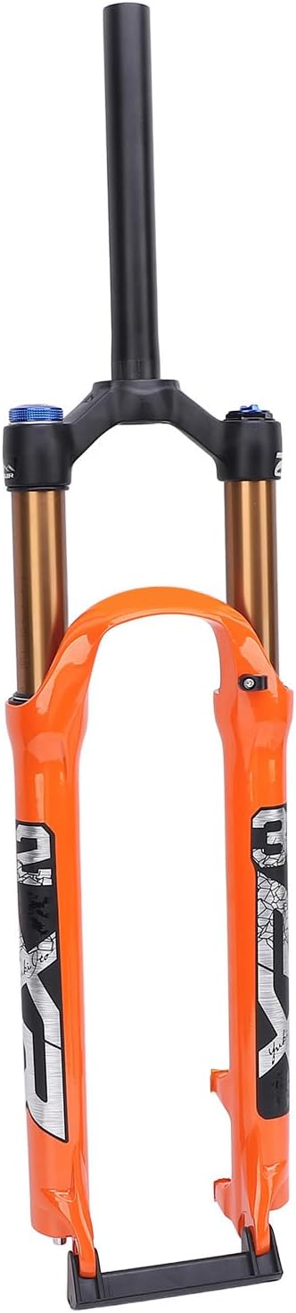 CHICIRIS Cycle Suspension Fork, 120mm Stroke Alloy Shock Absorption Mountain Bike Fork with Upgraded Metal Bushings and Sponge Oil Seals, for Enhanced Lubrication and Reduced Wear