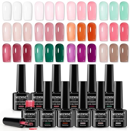 Set 12 Esmaltes Gel Jelly Gel Polish