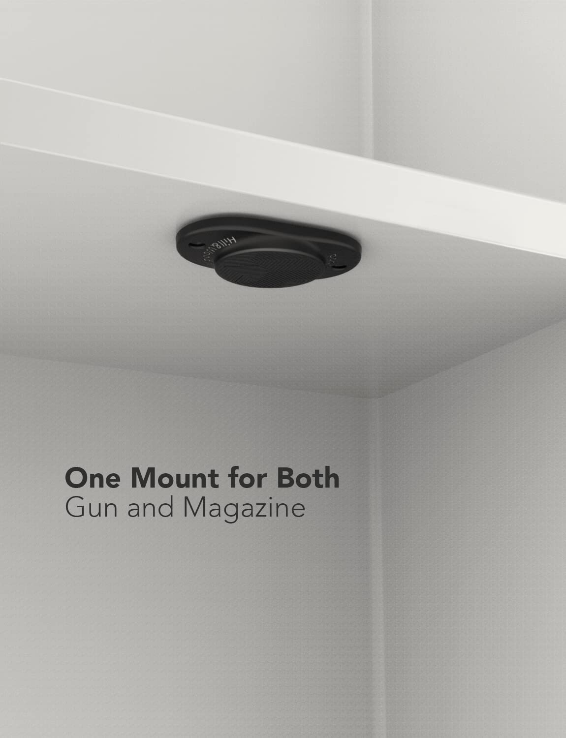 Hill & Wood Gun Magnet [2-Pack] | 30 lbs Rated | Rubber Coated Magnetic Gun Mount Gun Magnet-Concealed Gun Holder for Car, Handgun, Pistol, Rifle, Shotgun, Revolver