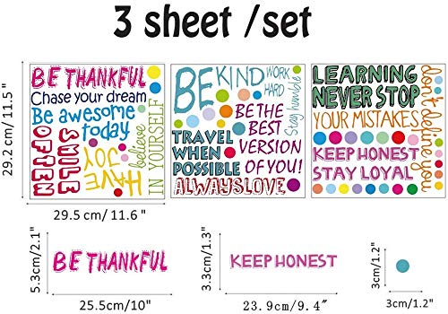 Motivational Phrases Wall Decals Child  Inspirational Quotes Wall Sticker, Diy Removable Wall Window Positive Sayings For Kids Baby Nursery Childrens Bedroom Classroom Home Decor Art (1) #TOP4