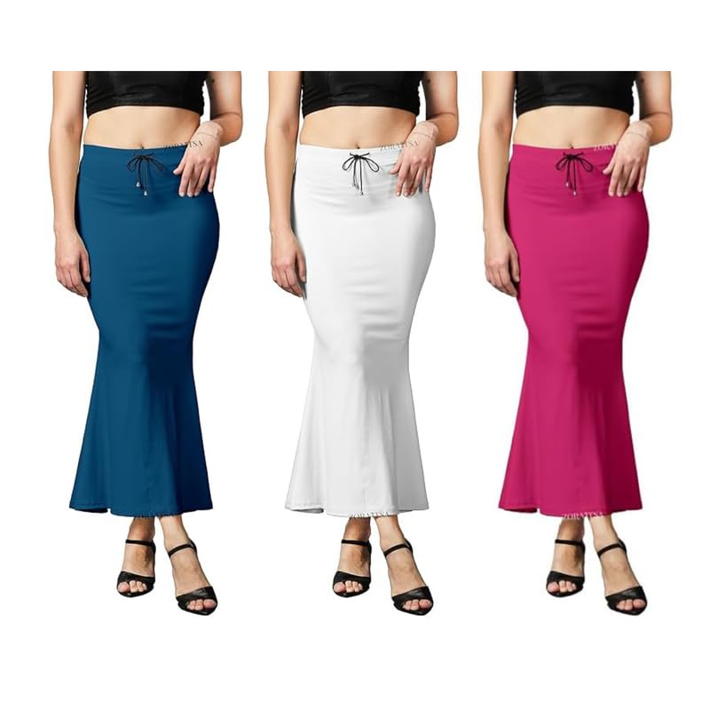 Ay Enterprise Women’s Perfect Curvy Look Saree Shapewear of Material Spandex Fish Cut Design Combo 3 FS 23.6 Combo 3-Parent-image-24