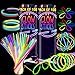 Produktbild Ammy Glow 200 Premium-Knicklichter für Kinder, mit Steckverbindern, Partyzubehör, Notfalllichter, Neonleucht-Armbänder, Halsketten für Kinder, Camping-Zubehör (200 Stück) (Pack of 200)