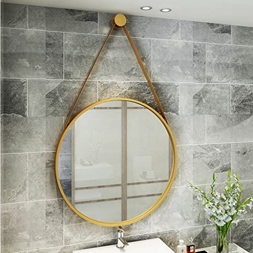 Kinbolas 70cm Espejos Dorado Redondo Decorativos Pared Grandes para baño,de Salon ,Dormitorio,recibidores,Entrada,Puerta,habitación Cover