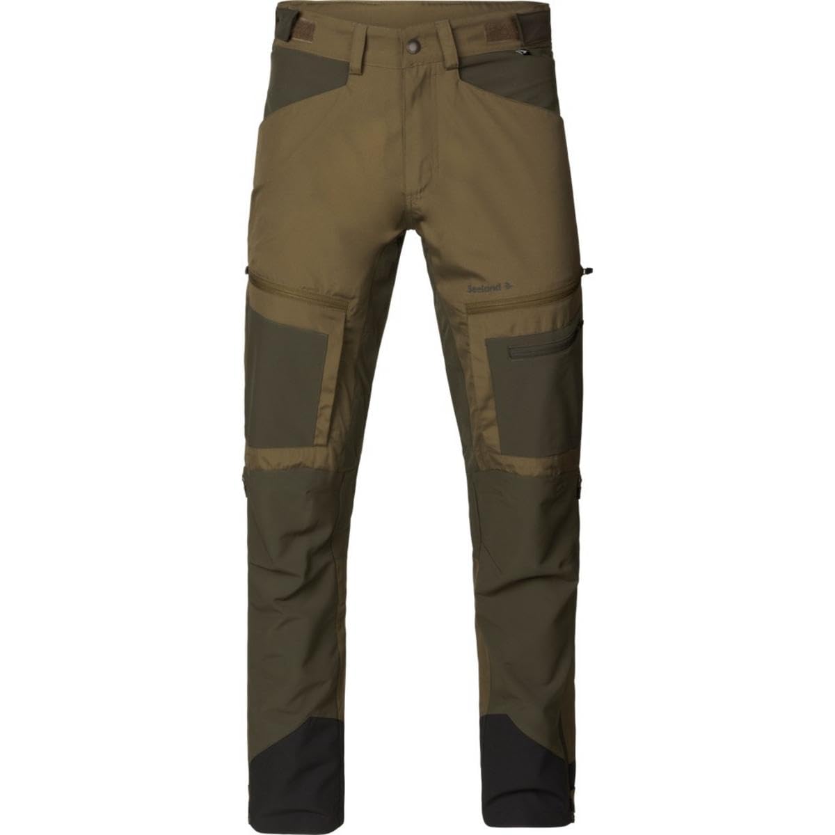 Seeland Brown Hemlock Trousers Military Olive/Pine Green - Stretchable Panels, Front Pockets