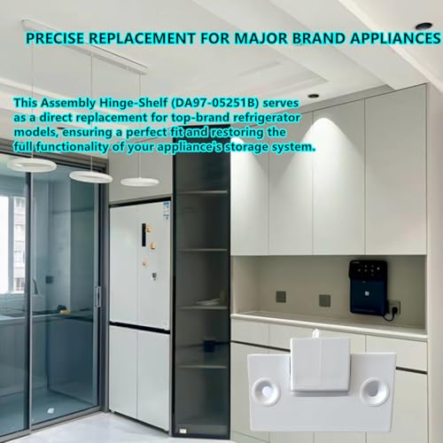 DA97-05251B Substituição de montagem de prateleira de dobradiça de geladeira para Samsung compatível com 2049739 DA97-05251A