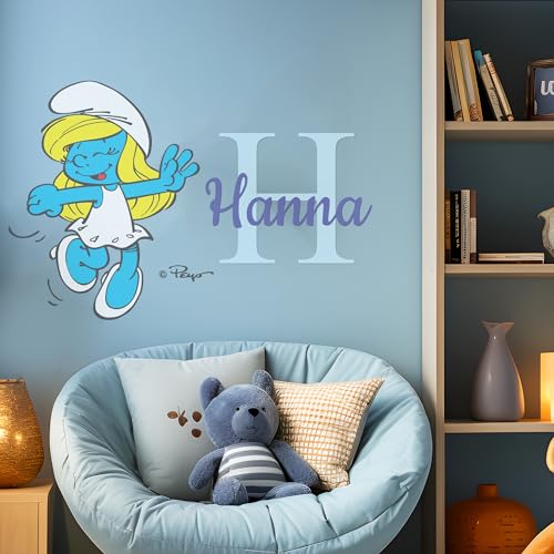 Vinilo decorativo personalizado Smurfette para pared