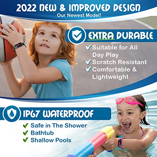 Image of Kids Fitness Tracker for Age 5-16,2022 Upgraded Tracker Kids Watch,Waterproof Watch for Kids with Pedometer,Sleep Monitor & Calorie Counter,Fitness Watch for Kids Girls Boys Teen (Purple)