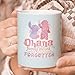 Elbenwald Lilo & Stitch Disney Taza Ohana con tu frase