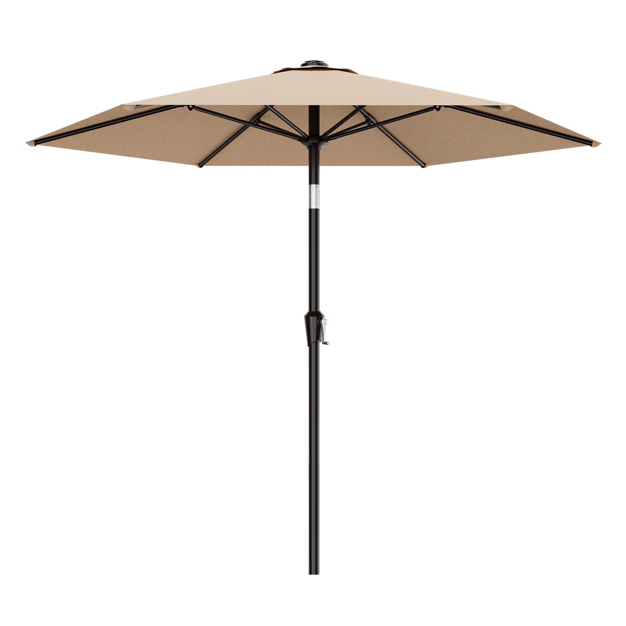 AreShark 10 FT Patio Umbrella for Outdoor, Outdoor Table Umbrella with Push Button Tilt and Crank, Outdoor Patio Umbrellas with 6 Sturdy Ribs, Patio Umbrellas for Market, Garden, P image 6