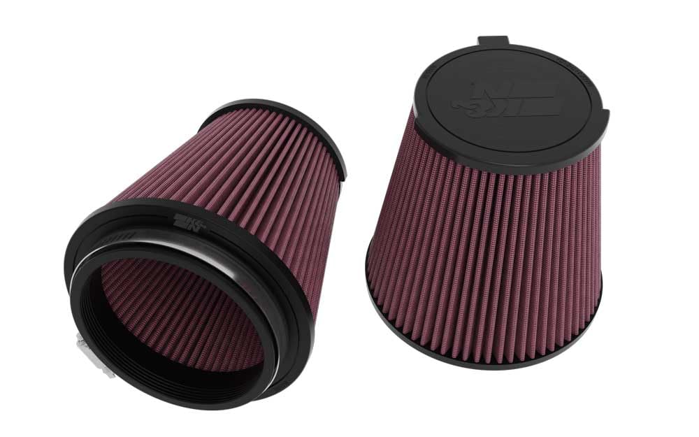 K&N Filtro de Aire de Reemplazo compatible con Ford Mustang V8 5.0 2024- (E-0630) (Juego de 2 piezas)