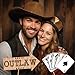 Western Photo Booth Props - 41-pc Photo Prop Kit with 8 x 10-Inch Sign, 60 Adhesive Pads, 45 Sticks - Photo Booth Props Country Theme - Wild West Photo Props