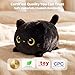 Mewaii Schwarze Katze Plüschkissen 20CM Weiches Kawaii Kuscheltier für Kinder,Niedliches Katze Plüschtier,Perfektes Kuschelkissen und Geschenk
