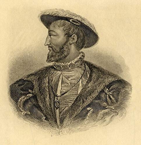 Francesco I Aka Francis D'angouleme (1494-1547), re di Francia (1515-47), The First Of Five Monarchs Of The Angouleme Branch Of The House Of Valois. Steel Engraving From An Old Ritratto. Dal Libro