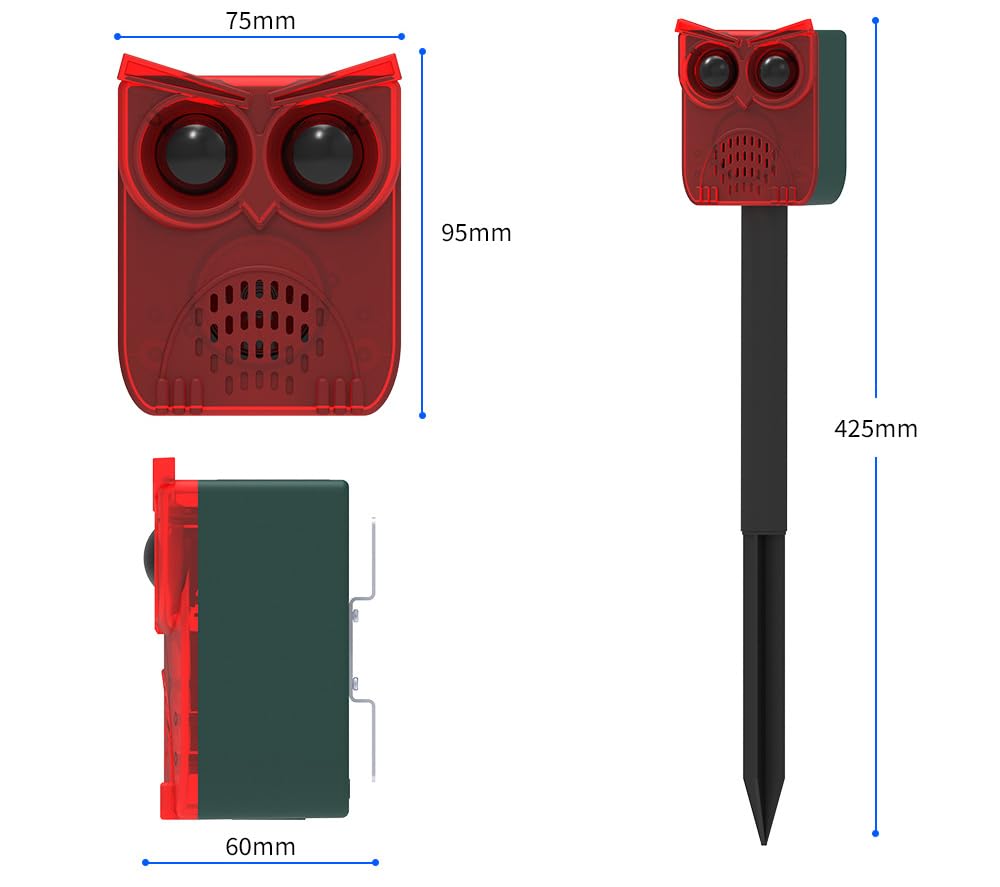 Solar Bewegungsmelder Alarm Außen,129 dB Sicherheitsalarm mit 13 Tönen, USB-Aufladung, LED Rot Warnlicht, PIR Bewegungsmelder Alarm für Einfahrt, Garten, Hof, Farm und Scheune (2Pcs)