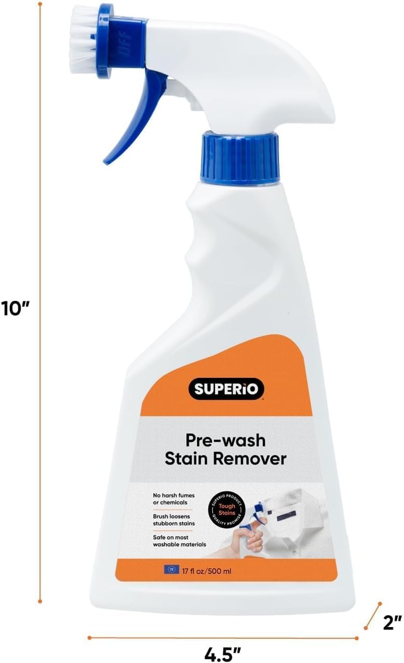 Pre-Wash Stain Remover Spray with Brush, Colered Cloth Detergent, Garment Cleaning Stain Cleaner, 2 Pack