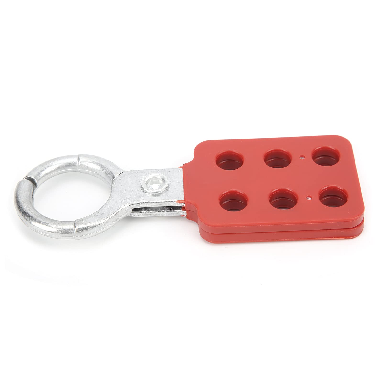 ACAGALA 10pcs Lockout Hasp 25mm/1.0in 6 Holes Aluminium Red for Chemical Industry Electric Power Coal Mine