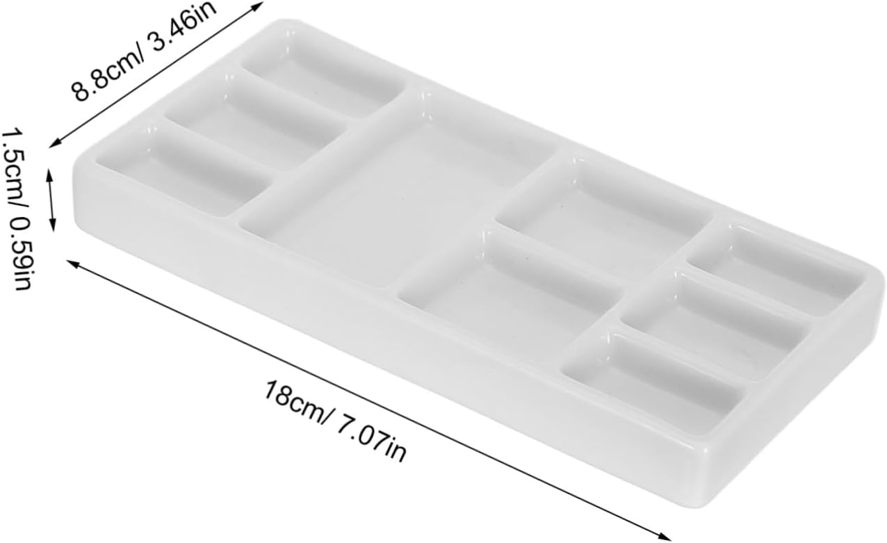 Ceramic Paint Mixing Tray Watercolor Palette Pigment Holder Artist Supplies