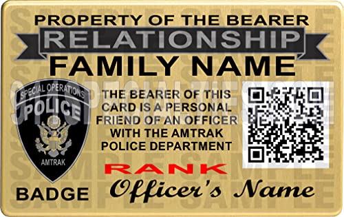 Police Gold Card - Law Enforcement Only. Similar to the PBA courtesy card only printed on brass with all officer and department information3