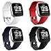 Neitooh 4 Packs Bands Compatible with Fitbit Versa/Versa 2/Fitbit Versa Lite for Women and Men, Classic Soft Silicone Sport Strap Replacement Wristband for Fitbit Versa Smart Watch